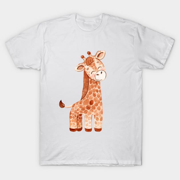 Cute giraffe T-Shirt by DreamLoudArt